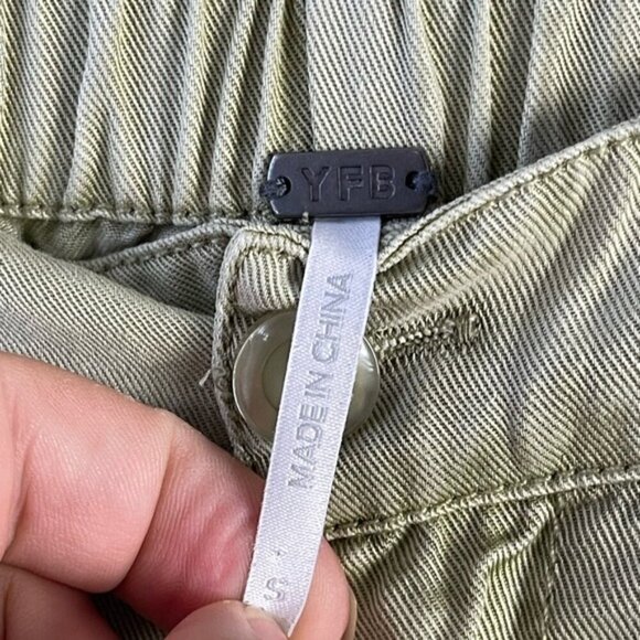 YOUNG FABULOUS & BROKE YFB Trooper‎ Pant Tencel Joggers Size small Green Coastal - Picture 8 of 13